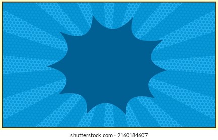 Blue comic pop art abstract background