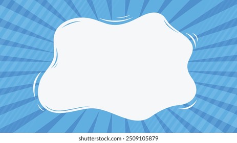 Blue comic pop art style background illustration