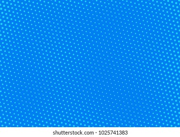 Blue comic pop-art halftone background vector