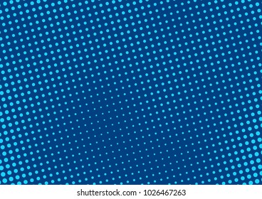 Blue comic pop-art halftone background vector