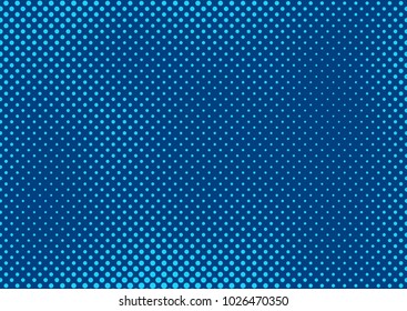 Blue comic pop-art halftone background vector