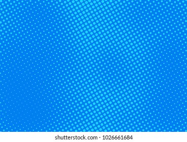 Blue comic pop-art halftone background vector