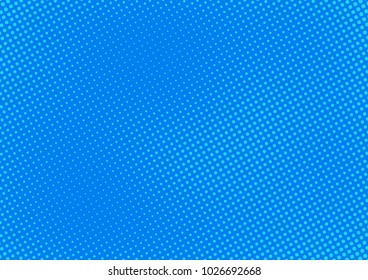 Blue comic pop-art halftone background vector