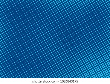 Blue comic pop-art halftone background vector