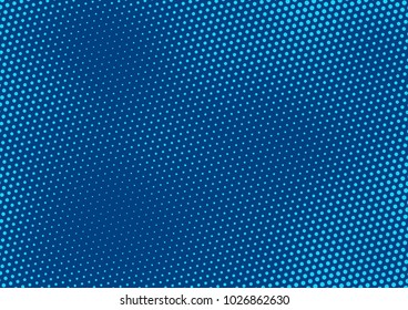 Blue comic pop-art halftone background vector