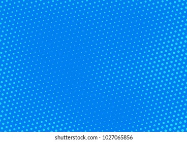 Blue comic pop-art halftone background vector