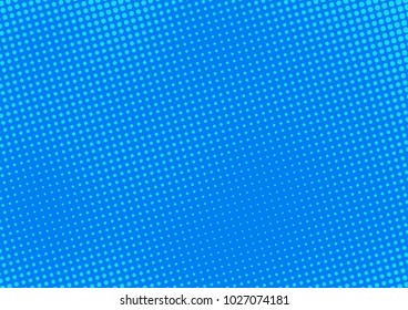 Blue comic pop-art halftone background vector