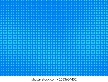 Blue comic pop-art halftone background vector
