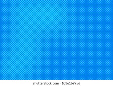 Blue comic pop-art halftone background vector