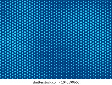 Blue comic pop-art halftone background vector