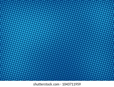 Blue comic pop-art halftone background vector