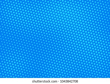 Blue comic pop-art halftone background vector