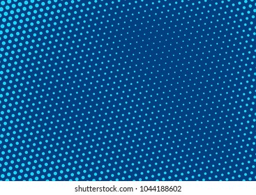 Blue comic pop-art halftone background vector