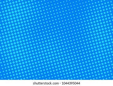 Blue comic pop-art halftone background vector
