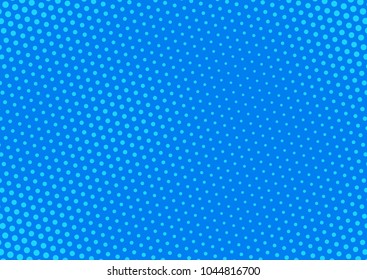 Blue comic pop-art halftone background vector