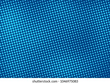 Blue comic pop-art halftone background vector