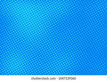 Blue comic pop-art halftone background vector