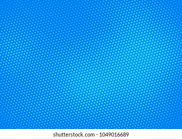 Blue comic pop-art halftone background vector