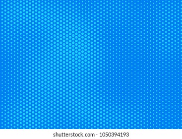Blue comic pop-art halftone background vector