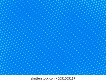 Blue comic pop-art halftone background vector