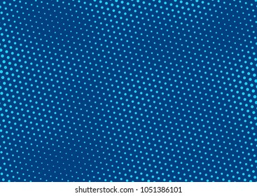 Blue comic pop-art halftone background vector