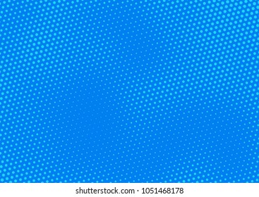 Blue comic pop-art halftone background vector
