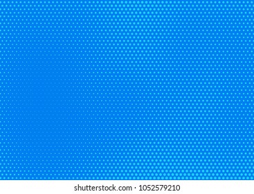 Blue comic pop-art halftone background vector