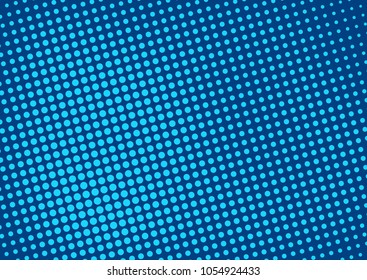 Blue comic pop-art halftone background vector