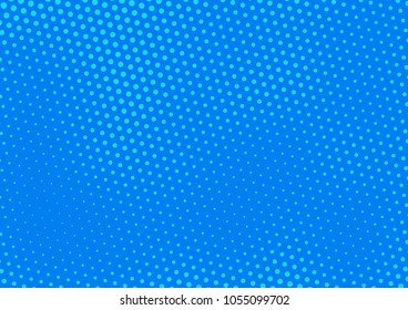Blue comic pop-art halftone background vector