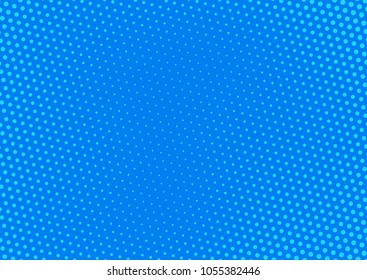 Blue comic pop-art halftone background vector