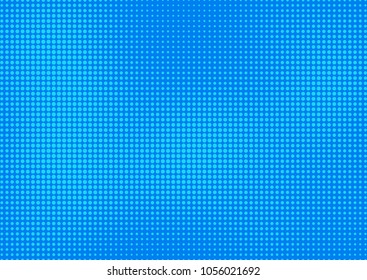 Blue comic pop-art halftone background vector