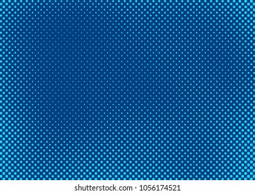 Blue comic pop-art halftone background vector