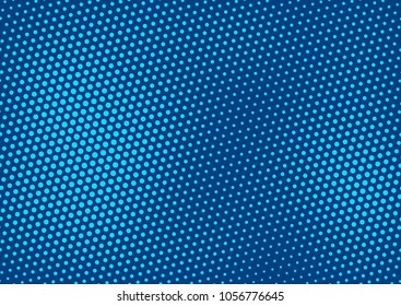 Blue comic pop-art halftone background vector