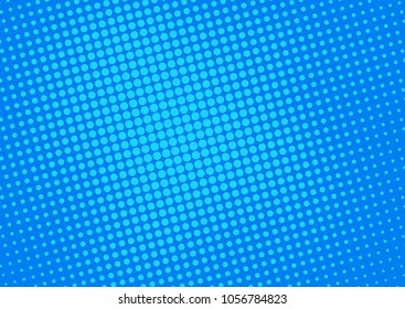 Blue comic pop-art halftone background vector