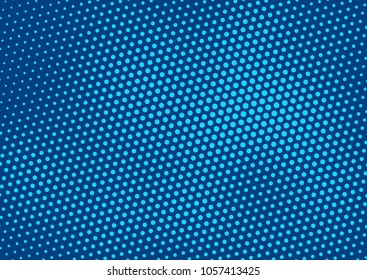 Blue comic pop-art halftone background vector