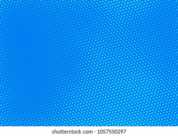 Blue comic pop-art halftone background vector