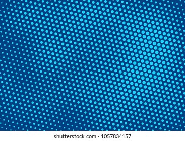 Blue comic pop-art halftone background vector