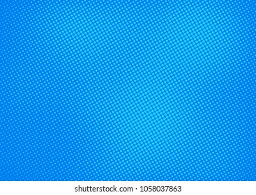 Blue comic pop-art halftone background vector