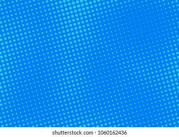 Blue comic pop-art halftone background vector