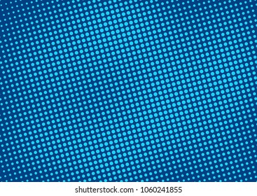 Blue comic pop-art halftone background vector