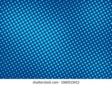 Blue comic pop-art halftone background vector