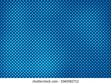 Blue comic pop-art halftone background vector