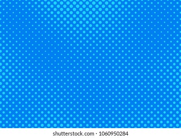 Blue comic pop-art halftone background vector