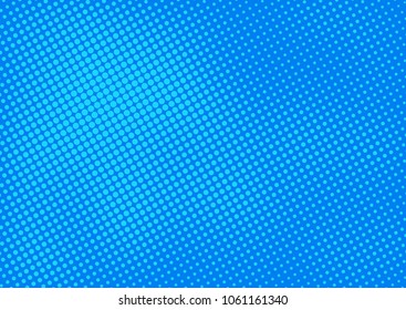 Blue comic pop-art halftone background vector