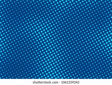 Blue comic pop-art halftone background vector