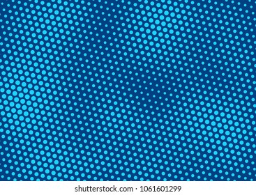 Blue comic pop-art halftone background vector