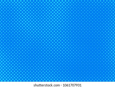 Blue comic pop-art halftone background vector