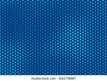 Blue comic pop-art halftone background vector