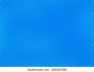 Blue comic pop-art halftone background vector