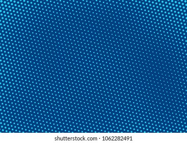 Blue comic pop-art halftone background vector